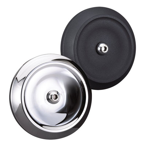 Dished Bobber Air Cleaner Cover in Chrome or Gloss Black with Machined Highlights for all Stealth Applications