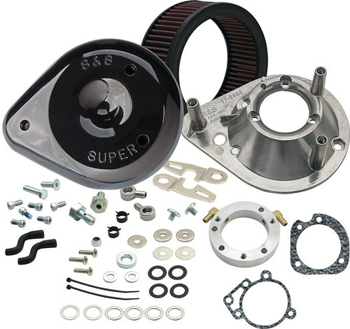 S&S® Teardrop Air Cleaner Kit for 1993-'06 HD® Carbureted Big Twins and 2007-'10 Softail® CVO® Models - Gloss Black