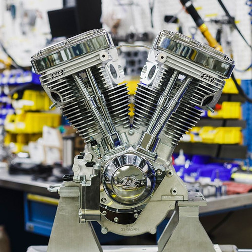 Natural V111 Long Block Engine w/o Induction/Ignition, 585 Cam, and Cast Gear Cover