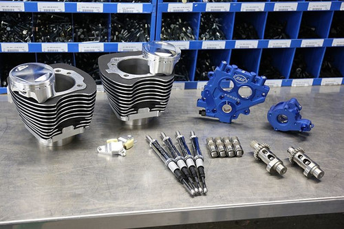 100" Power Package for HD® Twin Cam 88® Models with 585 Easy Start® Chain Drive Cams - Wrinkle Black