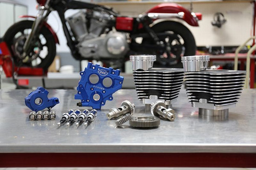 100" Power Package for HD® Twin Cam 88® Models with 585 Easy Start® Gear Drive Cams - Wrinkle Black