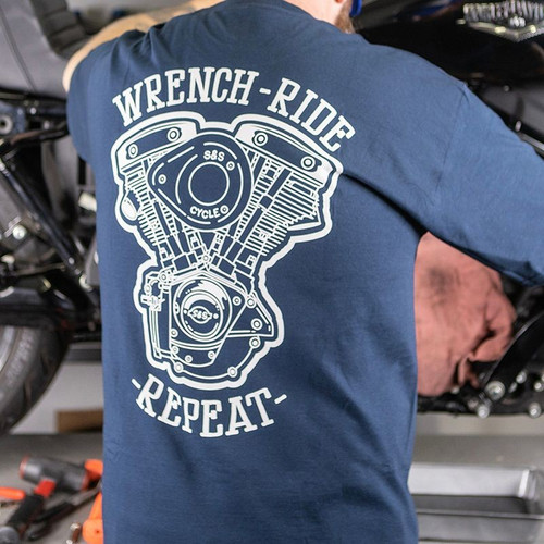 Wrench Ride Repeat Shovel T-Shirt