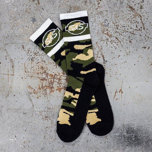 S&S® Cycle Crew Sock Green Camo