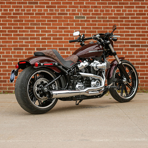 Exhaust System, Kit, 50 State, Super Street, 2 into 1, Chrome, 2018-'24 M8 Softail® Fat Boy®, and Breakout®, Wide Chassis