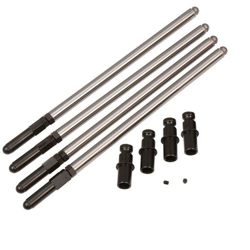 Adjustable Pushrod Kit For 1966-'84 HD® Big Twin With Solid Lifter Adapters, 5.530" Cylinder Length