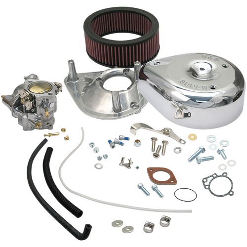 Super E Partial Carburetor Kit for 1936-'84 Big Twin Models, Standard Tanks (no manifold and mounting hardware included)