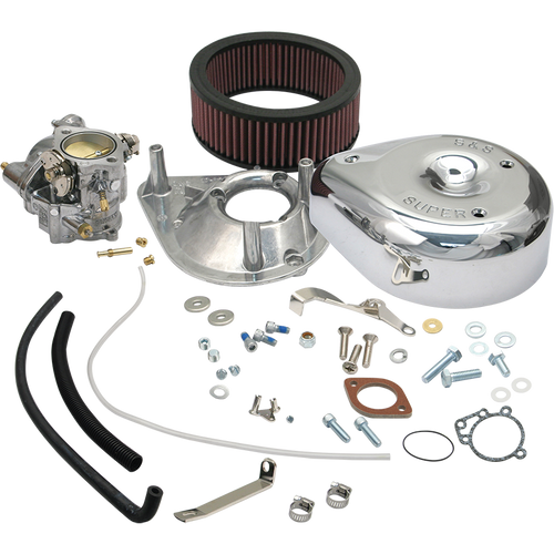 Super E Partial Carburetor Kit for 1966-'84 Big Twin Models, 5 Gallon Tanks (no manifold and mounting hardware included)