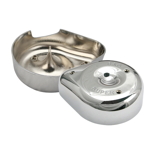 Notched Teardrop Air Cleaner Cover For Super E & G Carbs On 1966-84 Big Twins W/5 Gal Tanks