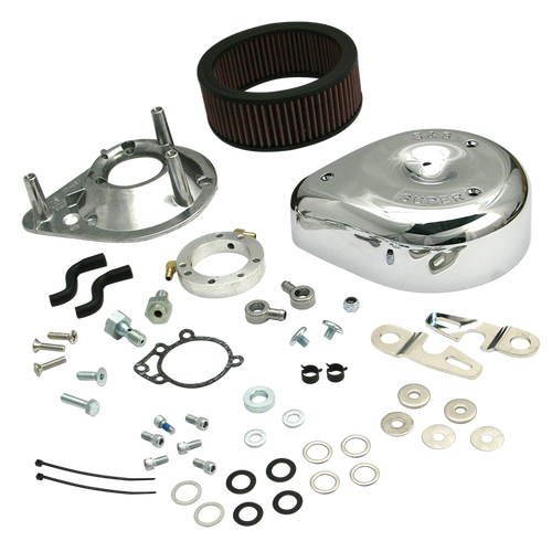S&S® Teardrop Air Cleaner Kit for 2007-Up HD® XL Sportster® Models with Stock EFI - Chrome