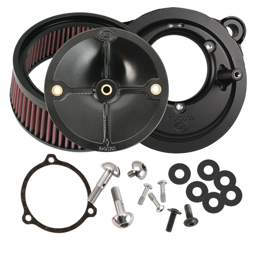 S&S® Stealth Air Cleaner Kit Without Cover for 2008 HD® Touring Models With S&S® 70mm Throttle Hog Throttle Body