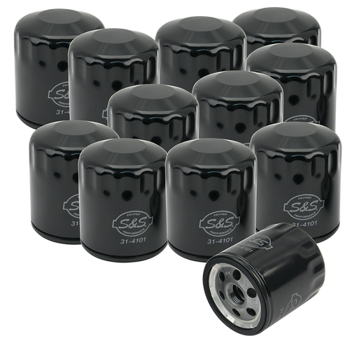 12 Pack of Black Oil Filters for HD® Sportster®, HD® Evolution®
