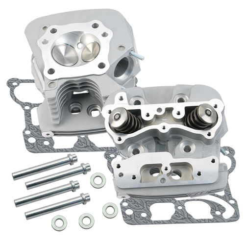 S&S® Super Stock® 91cc Cylinder Heads For S&S® T-Series T2 Complete Engines and 2006 HD® Dyna® Models and All 2007-'16 Models With S&S® 4-1/8" Bore Hot Set Up Kit - Silver Powder Coat F